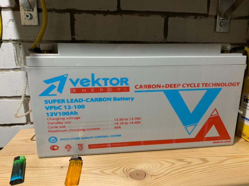 VPbC 12-100 CARBON Аккумулятор Vektor energy